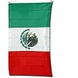 Mexica Nylon Flag With Pole, Flag Size: 6" x 9", Pole Length: 12"