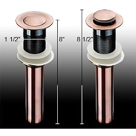 Buy 1 1 2 Kitchen Bathtub Sink Pop-Up Drain Stopper Copper by MEGA BRAND now!