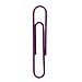 JAM PAPER Colorful Jumbo Paper Clips - Large 2 Inch - Purple Paperclips - 75/Pack
