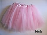 Girls Basic Ballerina Tutu Ballet Dress-up 2 Layer Tutus Select: Pink
