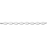 Univ Of Georgia G 5/16 Bracelet 7.25 (Silver)
