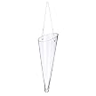 Tall Tapered Hanging Cone Vase - Clear