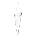 Tall Tapered Hanging Cone Vase - Clear