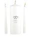 Hortense B. Hewitt Wedding Accessories, Unity Candle Set, With All My Heart, White, 9-Inch Pillar and 2 10-Inch Tapers