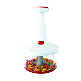 Leifheit Comfortline Twist Cut Fruit and Vegetable Cutter/Chopper/Slicer, Plastic, White