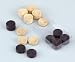 Wood Engraved Checker, 30 Pieces - Checkers Checkers