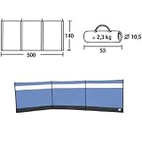 10T Sichtschutz MISTRAL blue Windschutz 5x1,4m 2,3kg