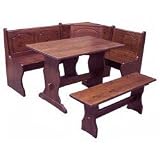 Review Stacks and Stacks  / Nook Dining Set - Walnut - Pine Construction (Walnut) (Sizes Vary)
