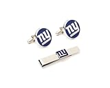New York Giants Cufflinks and Tie Bar Gift Set