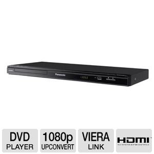 Panasonic DVD Player HDMI 1080P DVD Upconversion Deep Color Support Progressive Scan with Front Panel USB Playback and Recording Dolby Digital Decoding Including a Fully Functional Remote Control