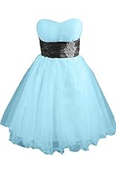Charmeuse/Organza Belted Sweetheart Cocktail Homecoming Dress 