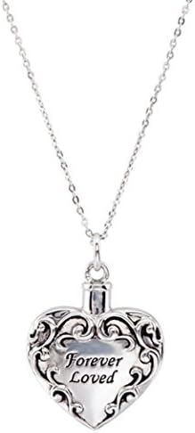 Sterling Silver Heart Shaped Forever Loved Ash Holder Necklace With 18" Chain