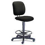 HON 5905AB10T Comfortask Task Swivel Stool, Black