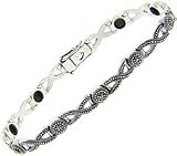Sterling Silver Marcasite and X and O Hugs and Kisses Bracelet