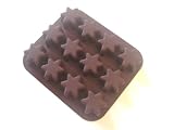 Silikon Pralinenform mit 12 Sternen, 12 x 14 cm, - 60° C bis + 240° C temperaturbeständig