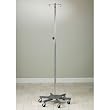 CLINTON CHROME INFUSION PUMP STANDS IV Pole, 6 leg heavy base w/2 hooks Item# IV-33
