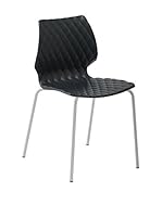 Metalmobil Set Silla 4 Uds. Uni-550 Negro