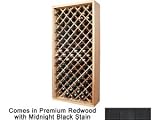 Wine Cellar Innovations Designer Series Collection Premium Redwood with Midnight Black Stain Individual Diamond Bin 72x34x13-in.