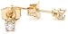 10k Yellow Gold Round Diamond Stud Earrings (1/10 