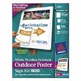 Avery Otdor Pstr Sign Kit Yello 18 X 24 2 Signs Per Package