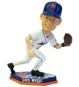 New York Mets David Wright Forever Collectibles Plate Base Bobble Head