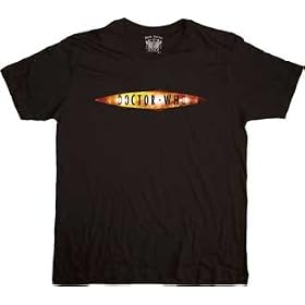Dr Doctor Who LOGO Adult Black British Sci Fi T-shirt