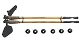 Nordic Walking Teleskop Stoecke 65 cm - 138cm - gold