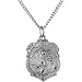 Sterling Silver St. Michael, the Archangel Sheild Medal Pendant Necklace (27mm by 21mm) Patron Saint of Airborne, Grocers, Mariners, Paratroopers, Policemen, Radiologists, the sick, and Germany