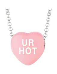 Sweethearts Enamel "Ur Hot" Heart on 16" Necklace Pendant with Gift Box