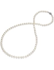 HinsonGayle AAA Handpicked 5.0-5.5mm White Cultured Pearl Necklace (14K White Gold, 18")