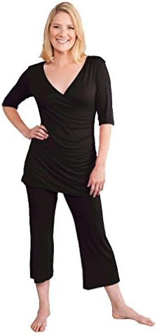 Milkstars Nancy Nursing Pajama Set (Small, Black)