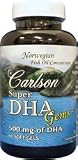 Carlson Super Dha Gems, 500 mg of DHA, 60 Softgels