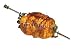 Wallmonkeys Peel and Stick Wall Decals - Roasted Chicken on Skewer Isolated on White Background - Removable Graphic