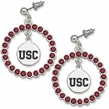 USC Trojans Spirit Crystal Logo Wreath Earrings