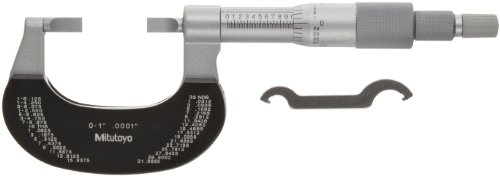 Mitutoyo 122-125 0 - 1 X 0001 Blade Micrometer 030 Steel Blades Ratchet