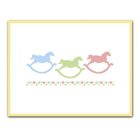 Rocking Horses Embossed - Gift Enclosure Cards (set of 12)