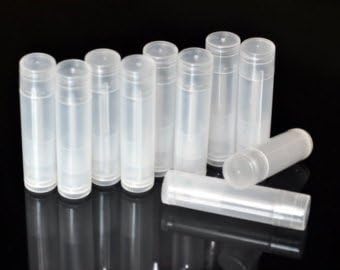 Natural Empty Cosmetic Lipstick / Lip Gloss / Lip Balm Tubes Containers .15 Oz w/ Shrink Bands (25)