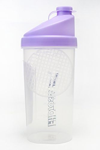 FitDrosis Protein Shaker Cup 700ml / 24oz Blender Water Bottle (Purple)