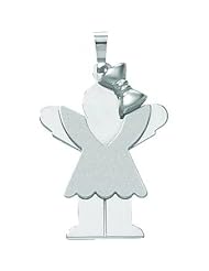 14K White Gold The Kids Medium Girl Charm Jewelry