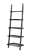 Contemporary Black Finish 5-Tier Ladder Book Shelf