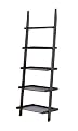 Poundex 5-Tier Leaning Wall Shelf, Black