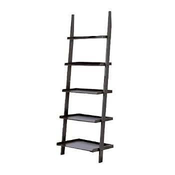 Set A Shopping Price Drop Alert For Contemporary Black Finish 5-Tier Ladder Book Shelf
