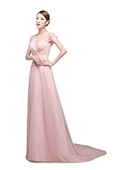 Cap Sleeves Applique Chiffon Sheath Evening Dress  with a Brush/Sweep Train 