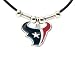 Houston Texans Leather Necklace w/Beads & Pewter Pendant - NFL Football Fan Shop Sports Team Merchandise