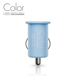 Elago Color Usb Car Charger-pastel Blue for Iphone 4/3g/s and Other Device with USB Port.