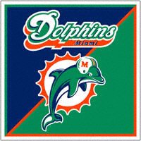 Miami Dolphins Paper Cube