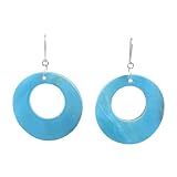 Earrings   E176   Round Open Shell silver graphics