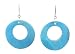 Earrings - E176 - Round Open Shell (1-5/8") ~ Aqua