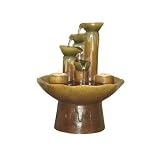 Indoor Fountains item: Alpine Four Tiered Tabletop Water Fountain With Candles