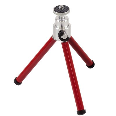 Delamax Mini-Tischstativ in rot mit Kugelkopf z.B. f&uuml;r Canon PowerShot G11 G10 G9 SX200 IS Preisvergleich
